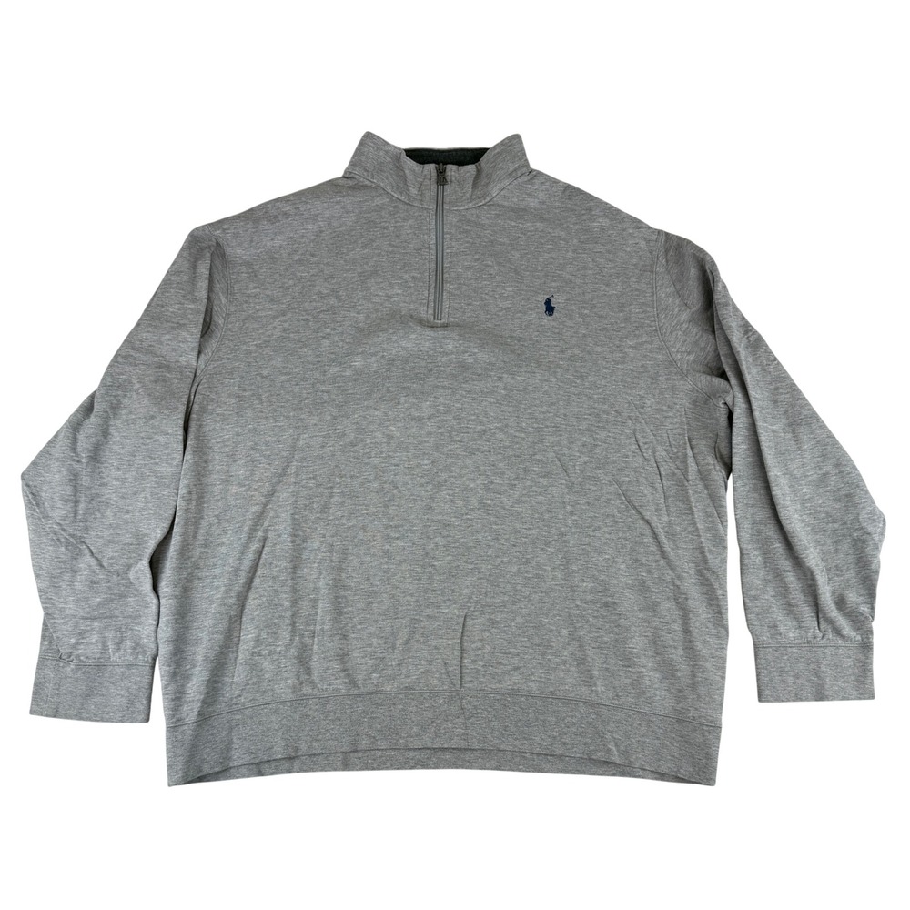 Polo‎ Ralph Lauren Performance Quarter Zip Mens XXL Gray Performance Pullover
